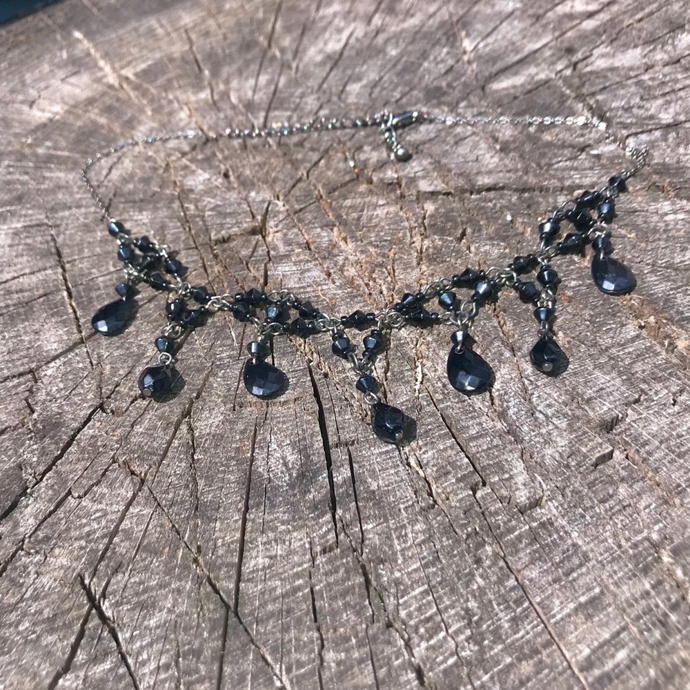 4 / $24 Vintage Victorian style black drop choker